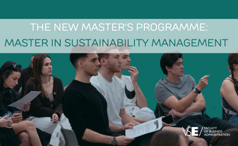 New study programme: MSc in Sustainability management