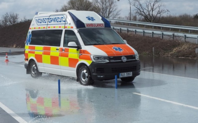 Paramedics are training at the polygon